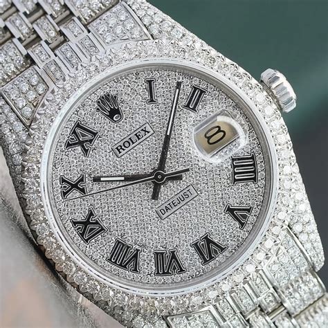 replica fully iced out rolex cheap